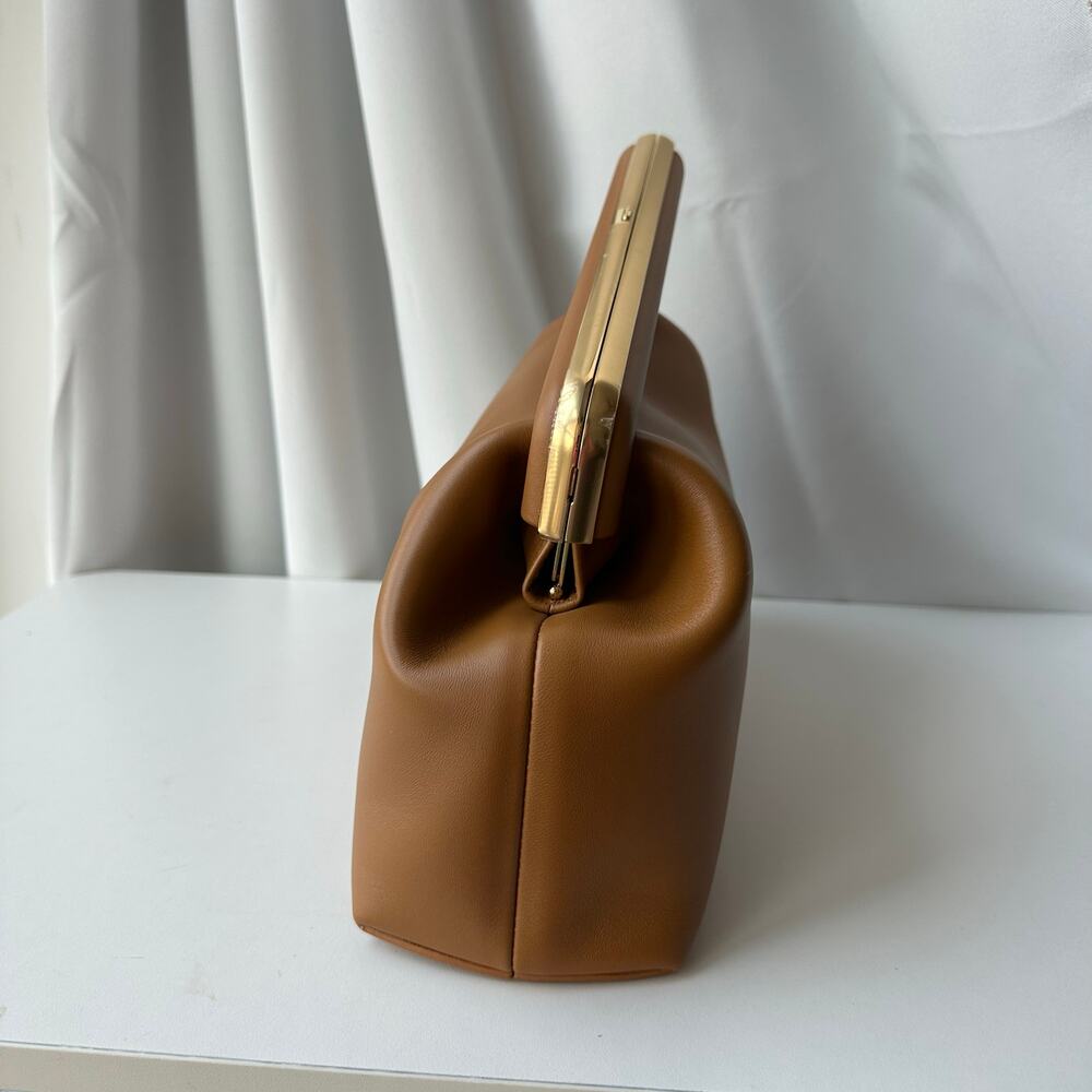 Fendi First Medium Camel Nappa Leather Bag Gold Hardware NWT - Picture 5 of 16